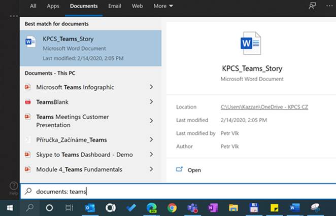 Microsoft Search ve Windows 10